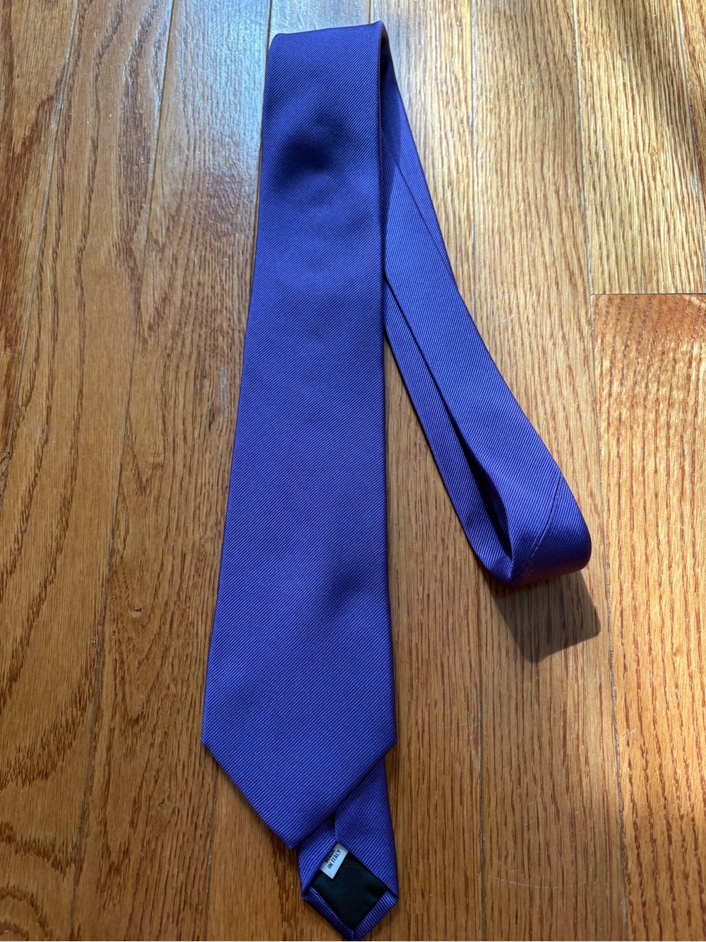 Valentino Men’s Purple Silk Tie Solid Twill Made in Italy